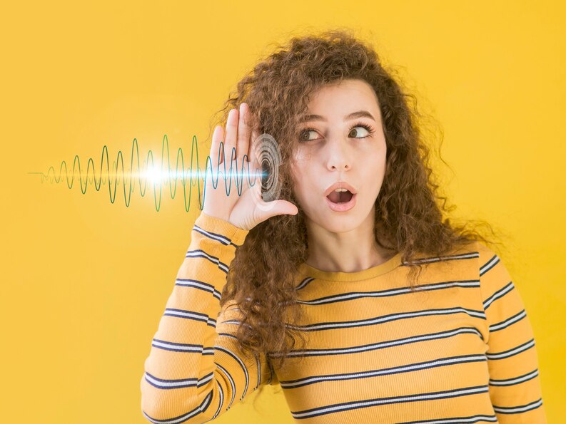 An open book with sound waves and speech bubbles emerging, symbolizing the process of demystifying voice